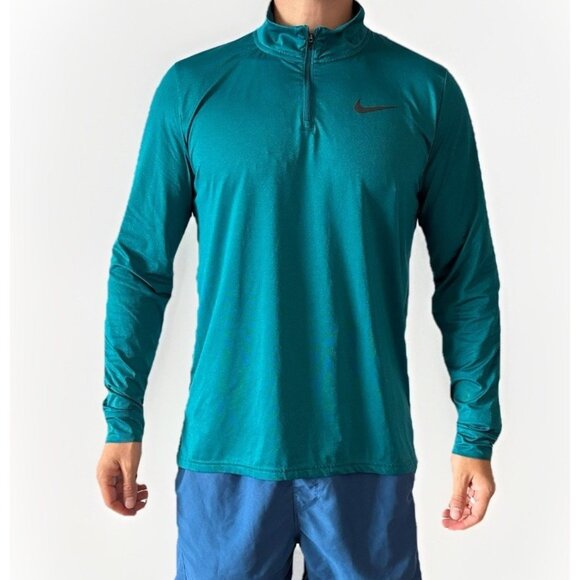 Nike Pro 1/4 Zip Long Sleeve Shirt Men’s LARGE Gym Running Training Athleisure - Picture 1 of 11